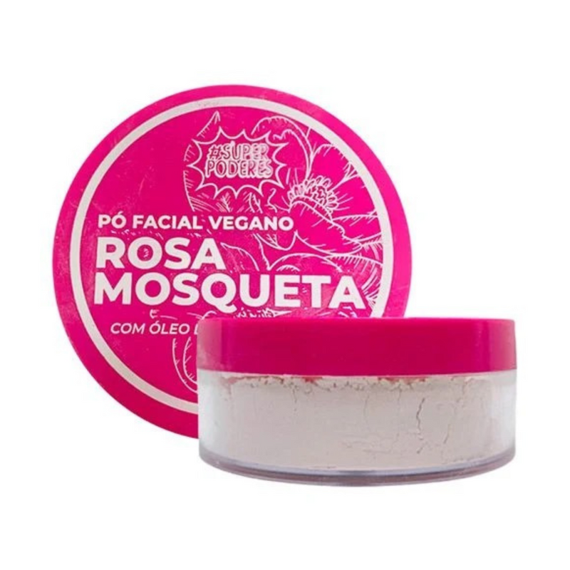 Pó Solto Facial Vegano Rosa Mosqueta - Super Poderes