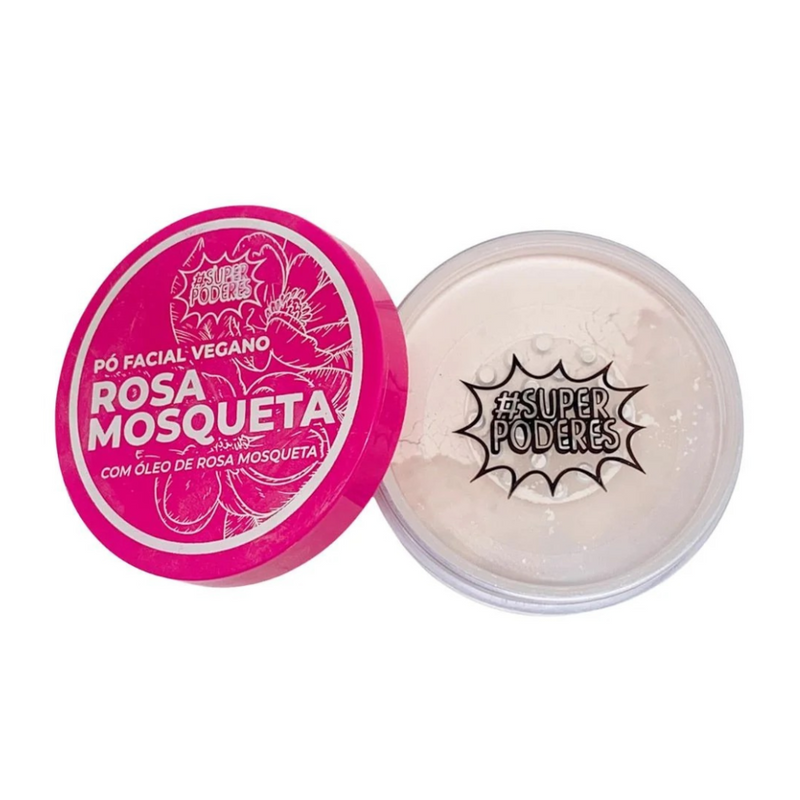 Pó Solto Facial Vegano Rosa Mosqueta - Super Poderes