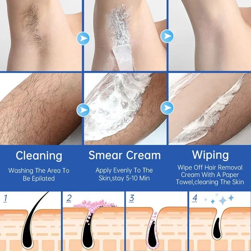 Creme depilatório permanente para áreas íntimas