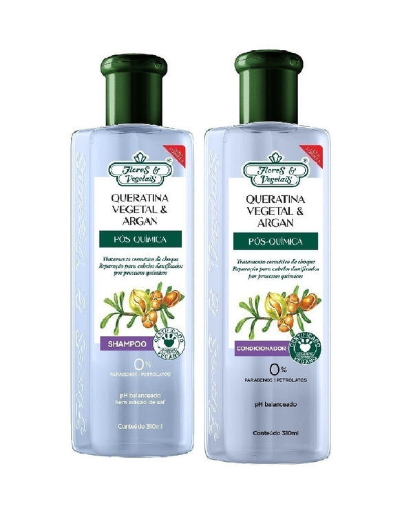 Flores e Vegetais Pós Química Kit Shampoo+Condicionador